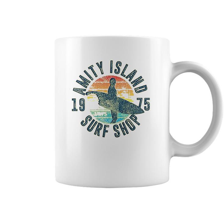 Jaws  Amity Island Surf 1975 Yellow Heather Coffee Mug