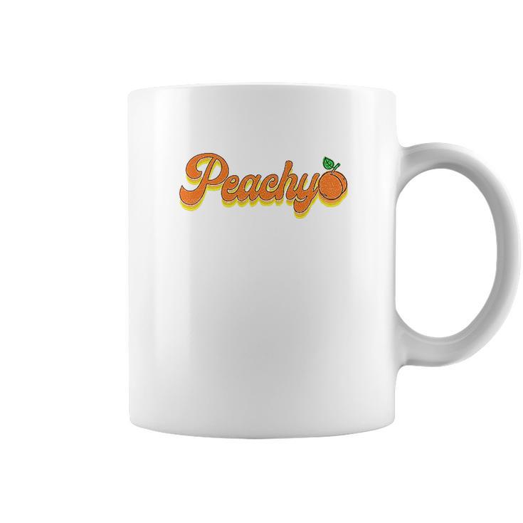 Just Peachy For Womens 70S Retro Summer Outfits Tops Peachy Graphic Coffee Mug