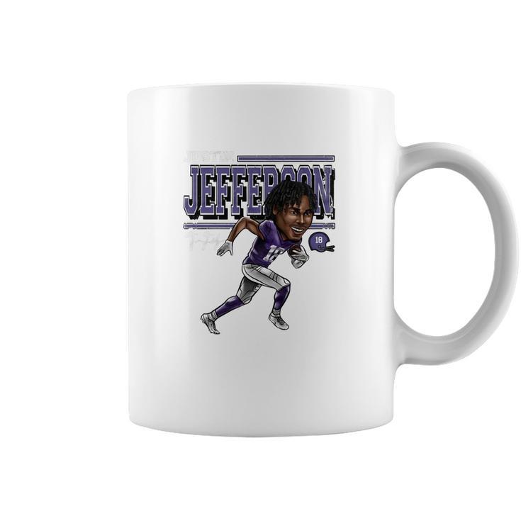 Justin Jefferson Cartoon Coffee Mug