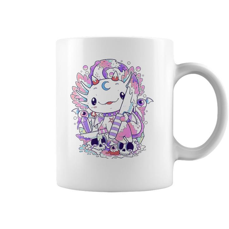 Kawaii Pastel Goth Cute And Creepy Axolotl Knife Coffee Mug