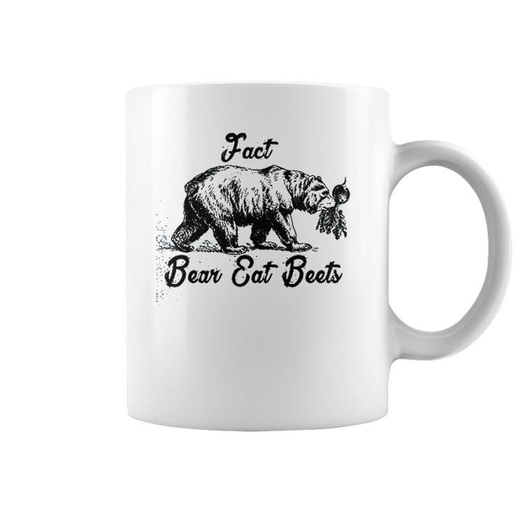 L Bear Eat Beets The Office Funny Heather Grey Men Coffee Mug