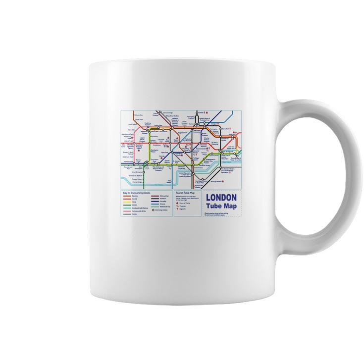 London Tourist Metro Underground Tube MapShirt British Coffee Mug