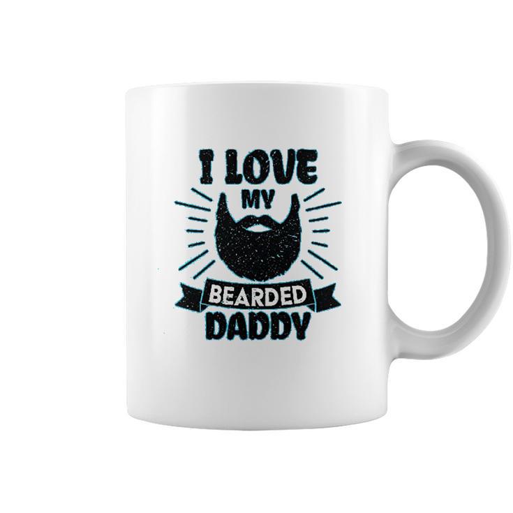 I Love My Bearded Daddy For Fathers Day With Grunge Infant Creeper Coffee Mug