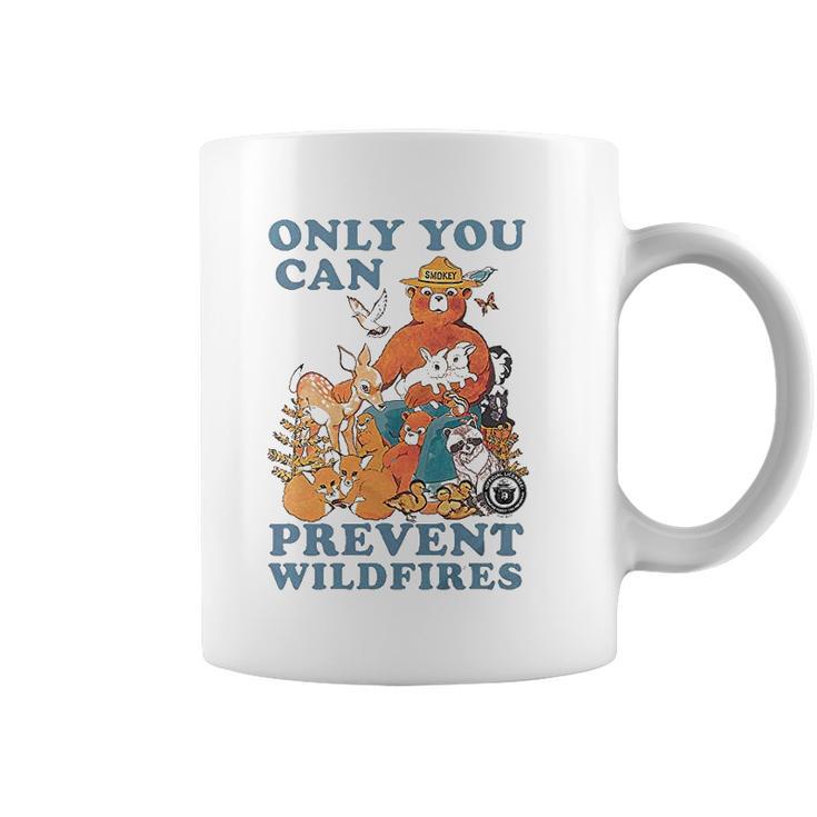 Luv Smokey Bear Only You Can Prevent Wild Fires Ringer Coffee Mug