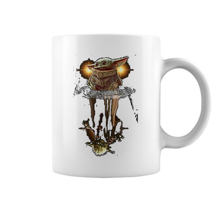 The Mandalorian Water Reflection Old Joda Coffee Mug