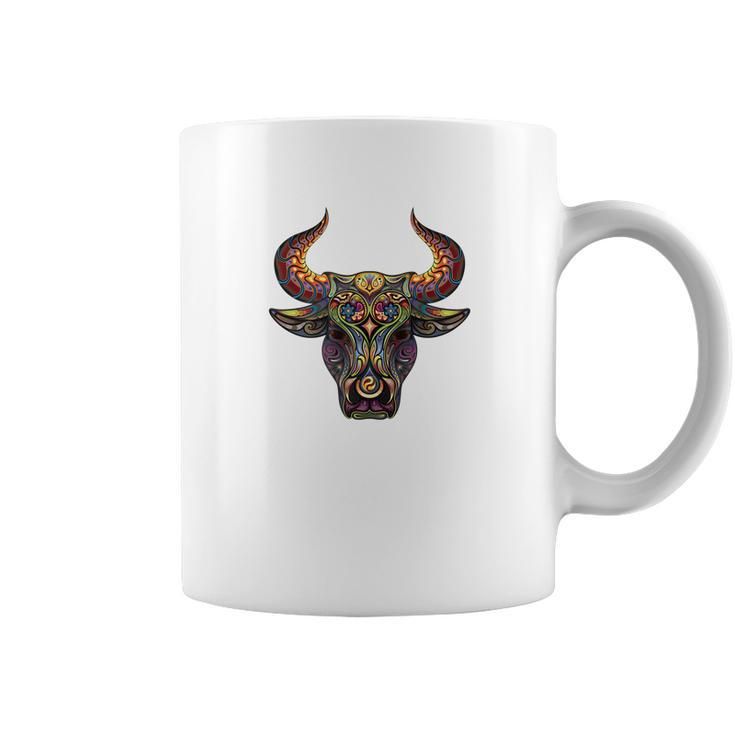 Mosaic Bull  Artistic Cow Artist Painting Tee Coffee Mug