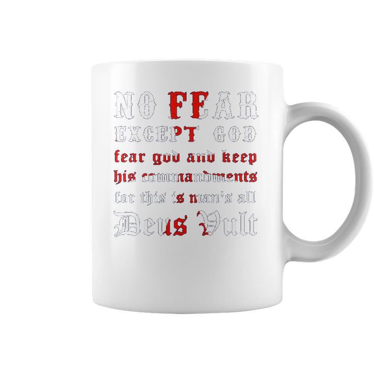 No Fear  Except God Graphic Design Printed Casual Daily Basic Coffee Mug