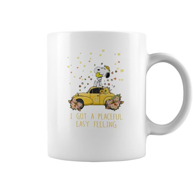 Peace Volkswagen Beetle Snoopy I Got A Peaceful Coffee Mug