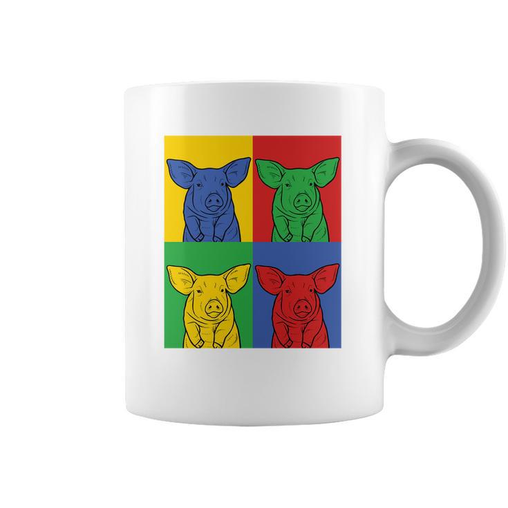 Pig Pop Art Retro Piggy Tee Coffee Mug