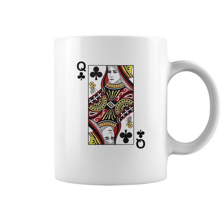 Queen Of Clubs Blackjack Playing Cards Coffee Mug