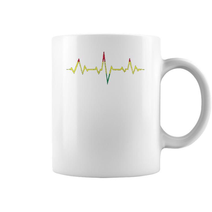 Reggae Music Heartbeat Rastafari Rasta Coffee Mug