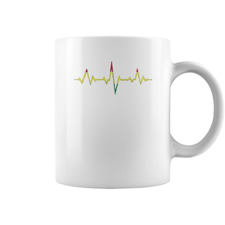 Reggae Music Heartbeat Rastafari Rasta Gift Coffee Mug