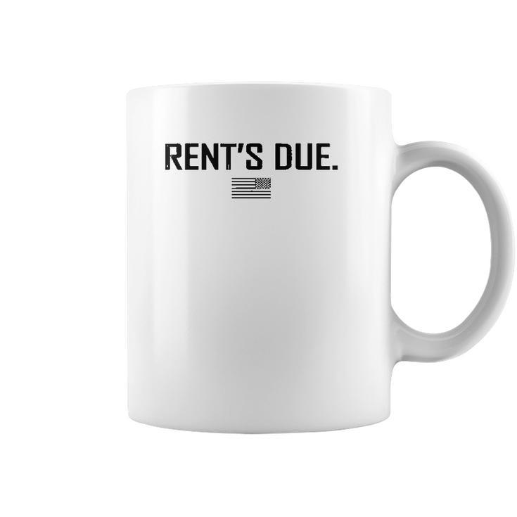 Rents Due Work Hard Bodybuilder Weightlifting Coffee Mug