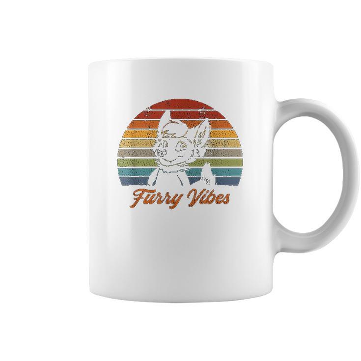 Retro Furry Fandom Furry Vibes  Cute Owo Fursuit Coffee Mug