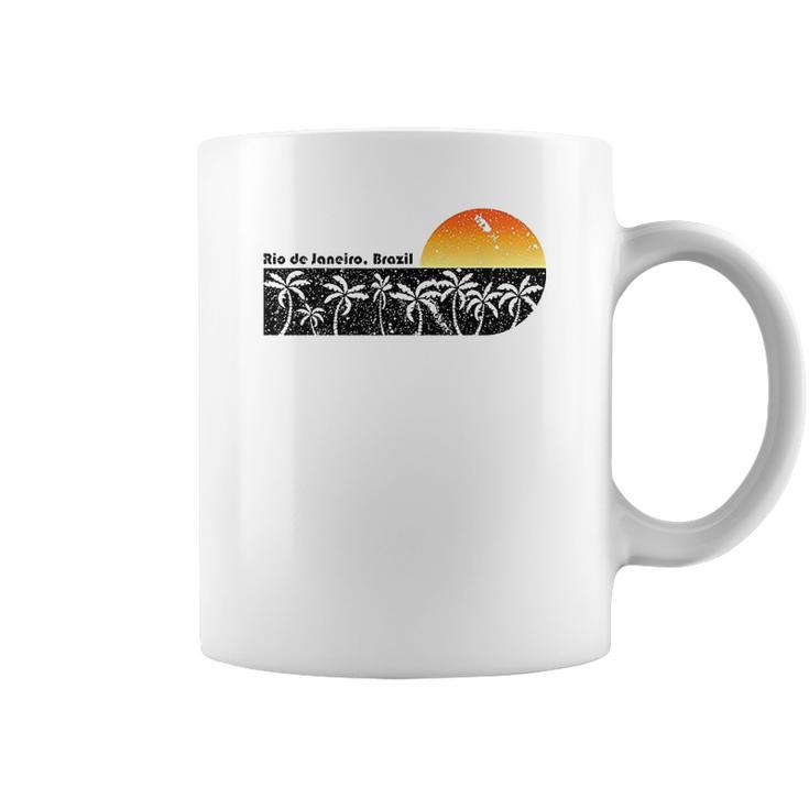 Retro Rio De Janeiro Beach Sunset Coffee Mug