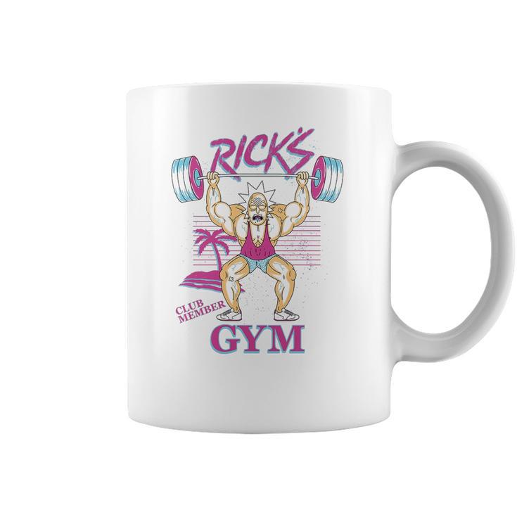 Rick Morty Ricks Gym Neon Beach Coffee Mug