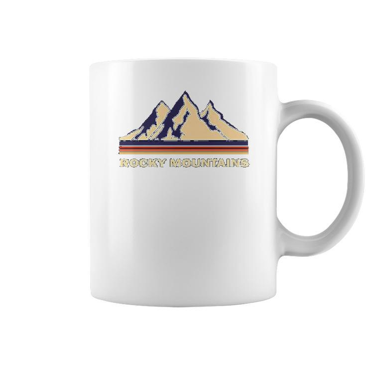 Rocky Mountains Retro Nature British Columbia Coffee Mug