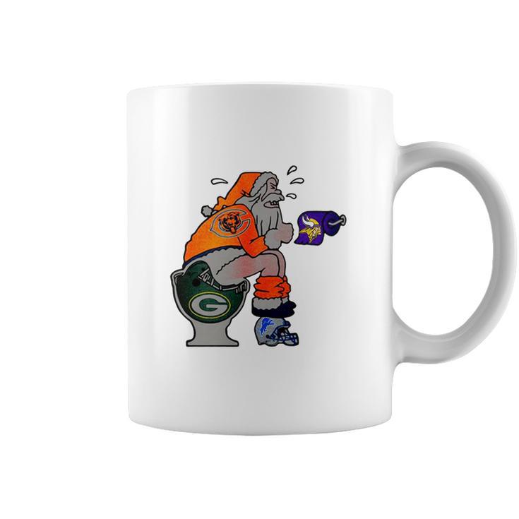 Santa Claus Chicago Bears Toilet Green Bay Packers Sweater Coffee Mug