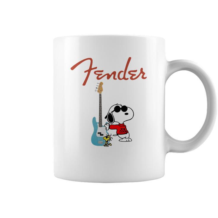 Snoopy Guitar Player Fender Coffee Mug