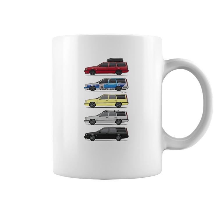 Stack Of  Volvo 850R T5 Wagons Womens T-Shirts Coffee Mug