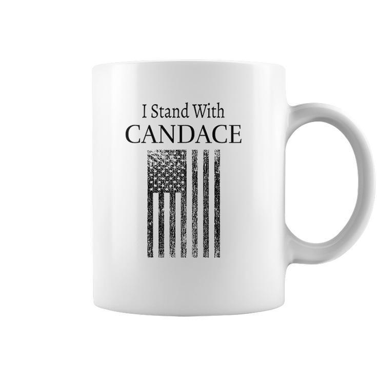 I Stand With Candace Patriot Usa Flag Red Pill Coffee Mug