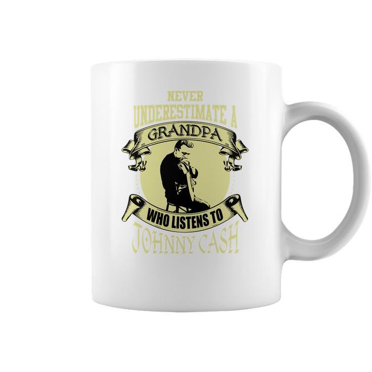 Never Underestimate A Grandpa Who Listens To Johnny Cash Coffee Mug