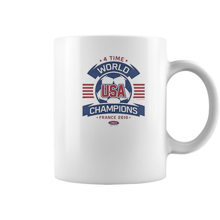 Us Soccer Fans 4 Time World Champs Soft Style Coffee Mug