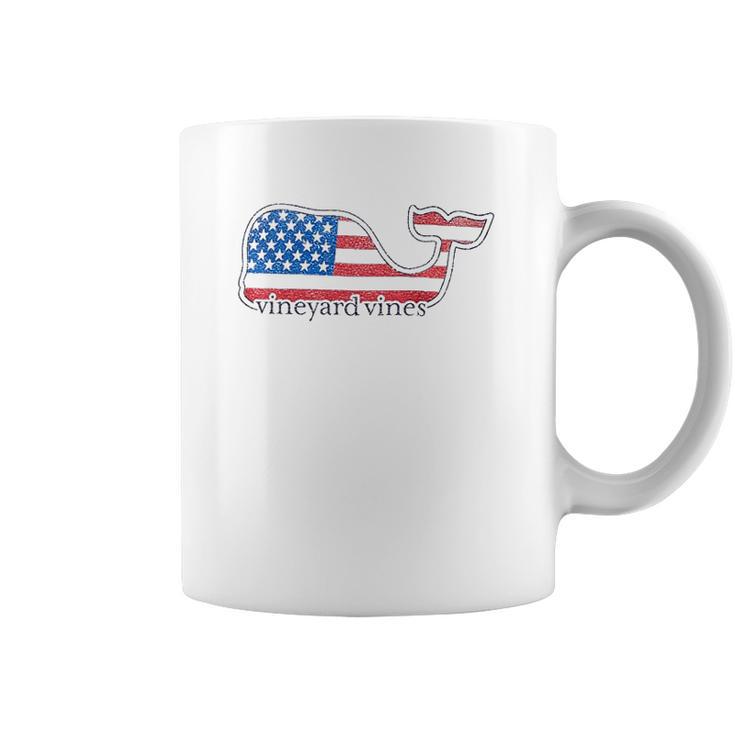 Vineyard Vines Americana Whale Coffee Mug