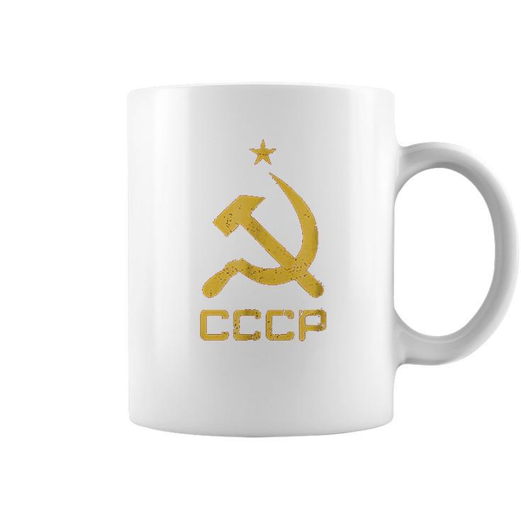 Vintage Cccp Flag Soviet Russian Union Communist Party Coffee Mug