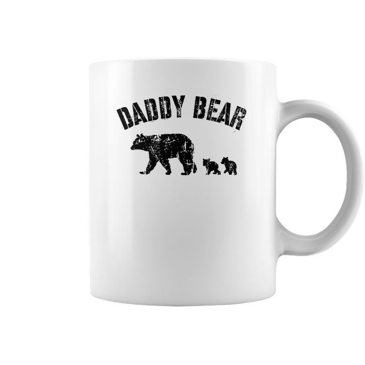 Vintage Daddy Bear With 2 Two Cubs Dad Father Papa T-Shirt Coffee Mug