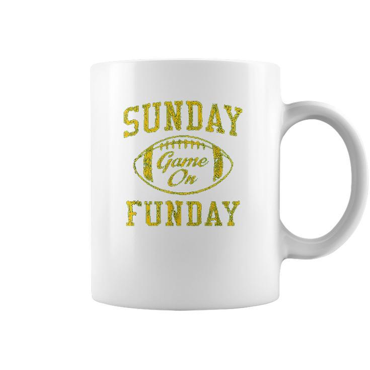 Vintage Sunday Funday Green Bay Football Retro Coffee Mug