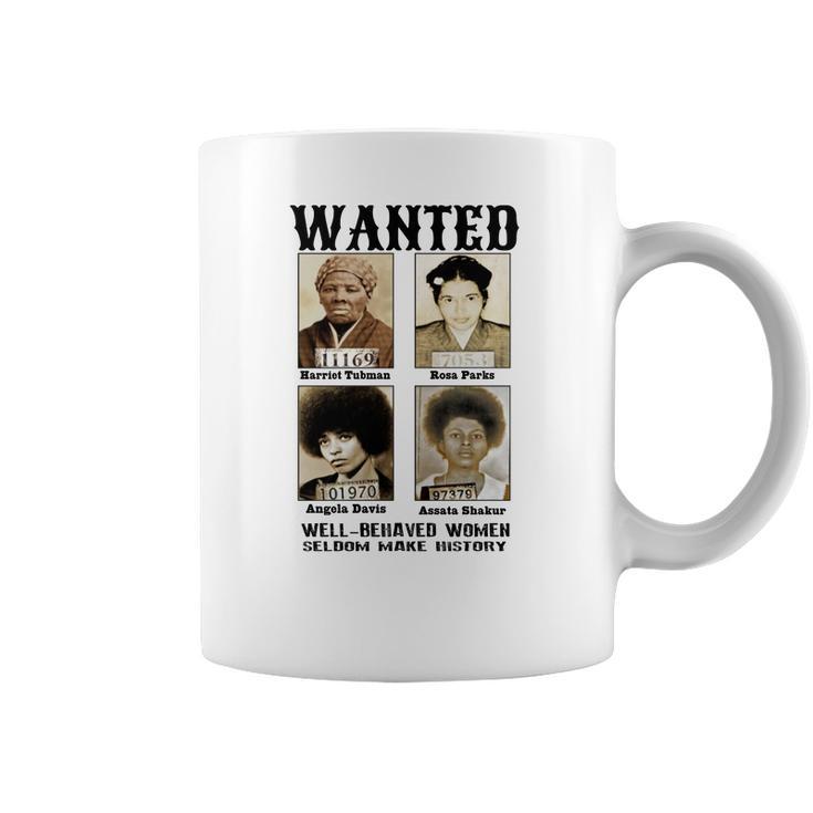 Wanted  Harriet Tubman    Angela Davis  Assata Shakur Coffee Mug