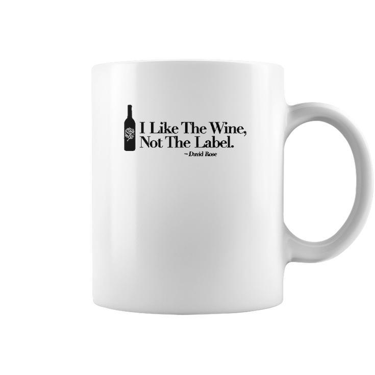 I Like The Wine Not The Label David Rose Missy Fit Ladies Coffee Mug