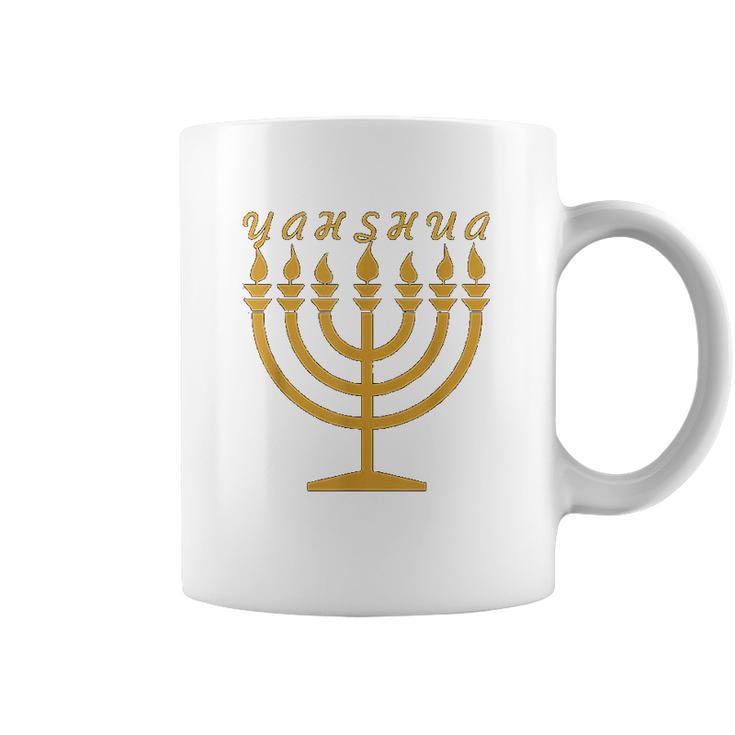 Yahshua Menorah Hebrew Israelite Yahweh Yeshua Torah Coffee Mug