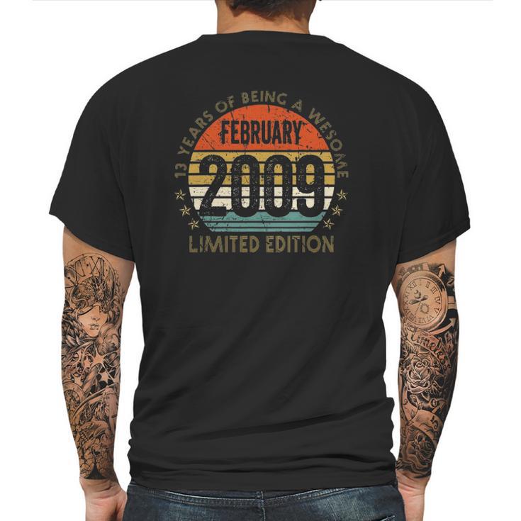 13 Years Old Gift February 2009 Limited Edition Mens Back Print T-shirt