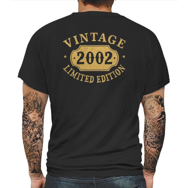 19 Years Old 19Th Birthday Anniversary Gift Limited 2002 Ver2 Mens Back Print T-shirt