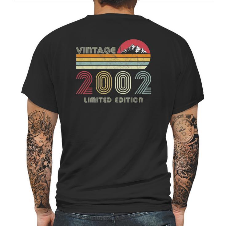 19 Years Old Gifts Vintage 2002 Limited Edition 19Th Birthday Mens Back Print T-shirt