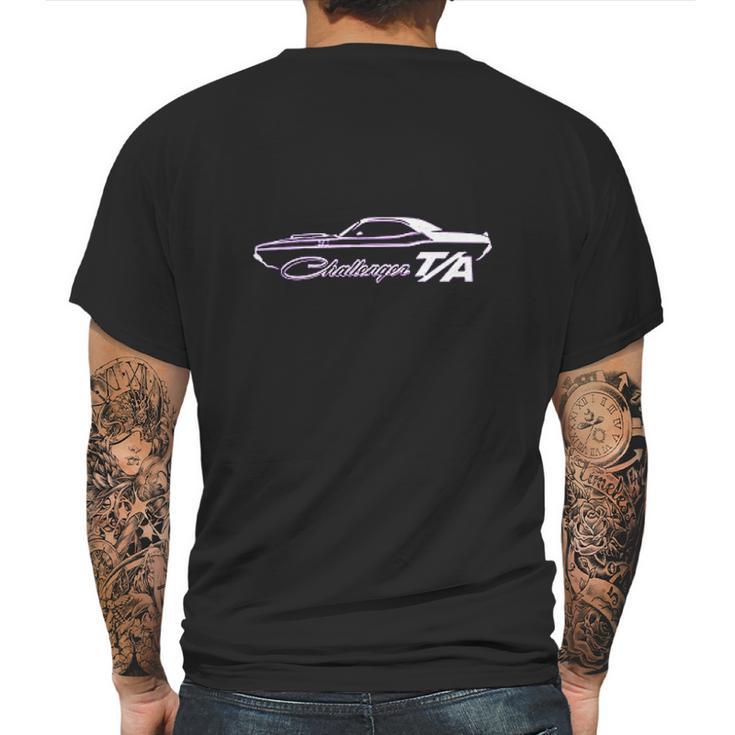 1970 Dodge Challenger Ta Classic Outline Design Mens Back Print T-shirt