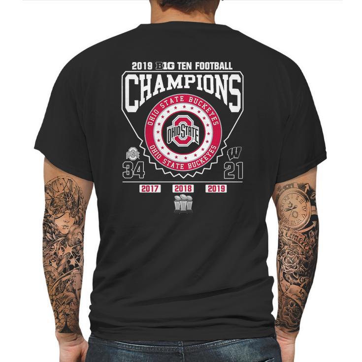 2019 Big Ten Football Champions Ohio State Buckeyes 34 21 Shirt Mens Back Print T-shirt