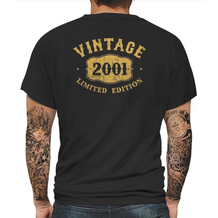 21 Years Old 21St Birthday Vintage Born In 2001 Ver2 Mens Back Print T-shirt