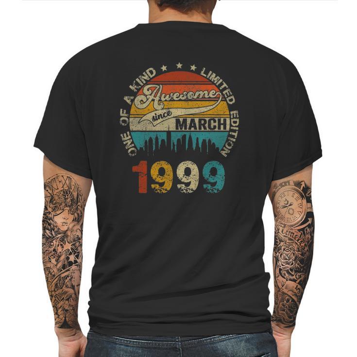 22 Years Old Birthday Gifts Awesome Since March 1999 Ver2 Mens Back Print T-shirt