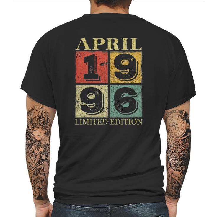 25 Years Old April 1996 25Th Awesome Birthday Mens Back Print T-shirt