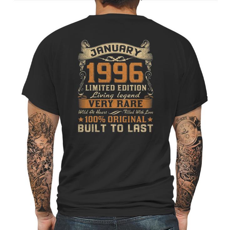 26Th Birthday Gift 26 Years Old Retro Vintage January 1996 Ver2 Mens Back Print T-shirt