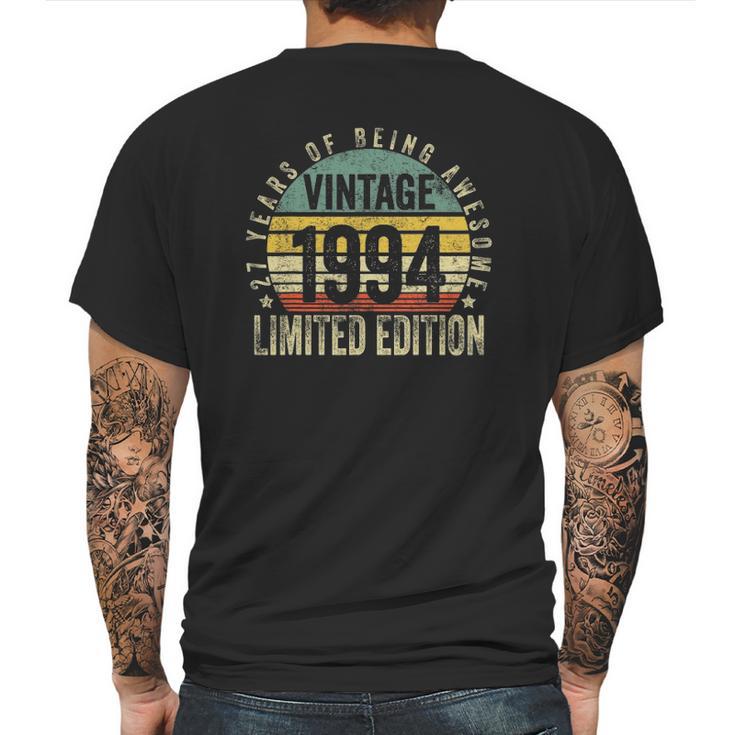 27 Years Old Gifts Vintage 1994 Limited Edition 27Th Birthday Mens Back Print T-shirt