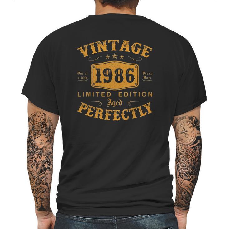 35 Years Old Birthday Gifts Vintage 1986 35Th Birthday Gifts Mens Back Print T-shirt