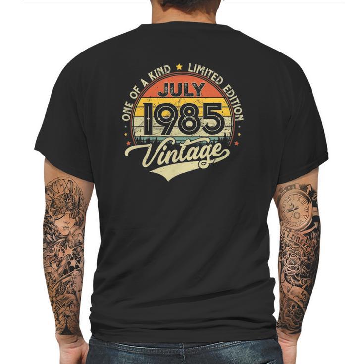 36Th Birthday Gifts 36 Years Old Retro Born In July 1985 Ver2 Mens Back Print T-shirt