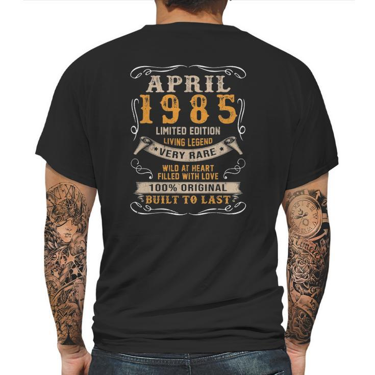 36Th Birthday 36 Years Old Retro Vintage April 1985 Ver2 Mens Back Print T-shirt