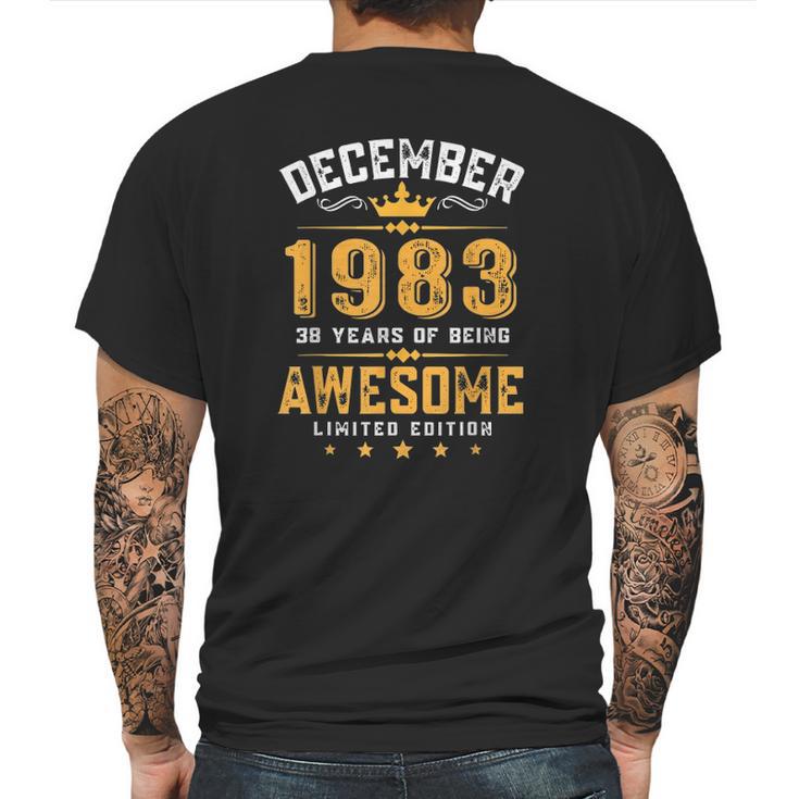 38Th Birthday Gift 38 Years Old Awesome Since December 1983 Ver2 Mens Back Print T-shirt