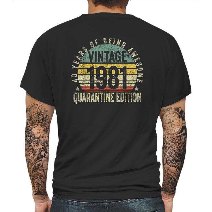 41St Birthday Vintage 1981 Mens Back Print T-shirt