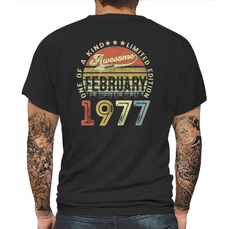 44 Years Old Gifts Awesome Since February 1977 44Th Birthday Mens Back Print T-shirt